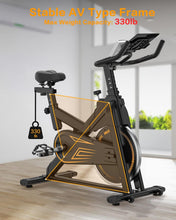 
                        
                          將圖片載入圖庫檢視器 Indoor Cycling Bike Stationary - Exercise Bike for Home Cardio Workout with Comfortable Seat Cushion &amp; Silent Belt Drive &amp; Pad Holder - JOY2ESpree
                        
                      