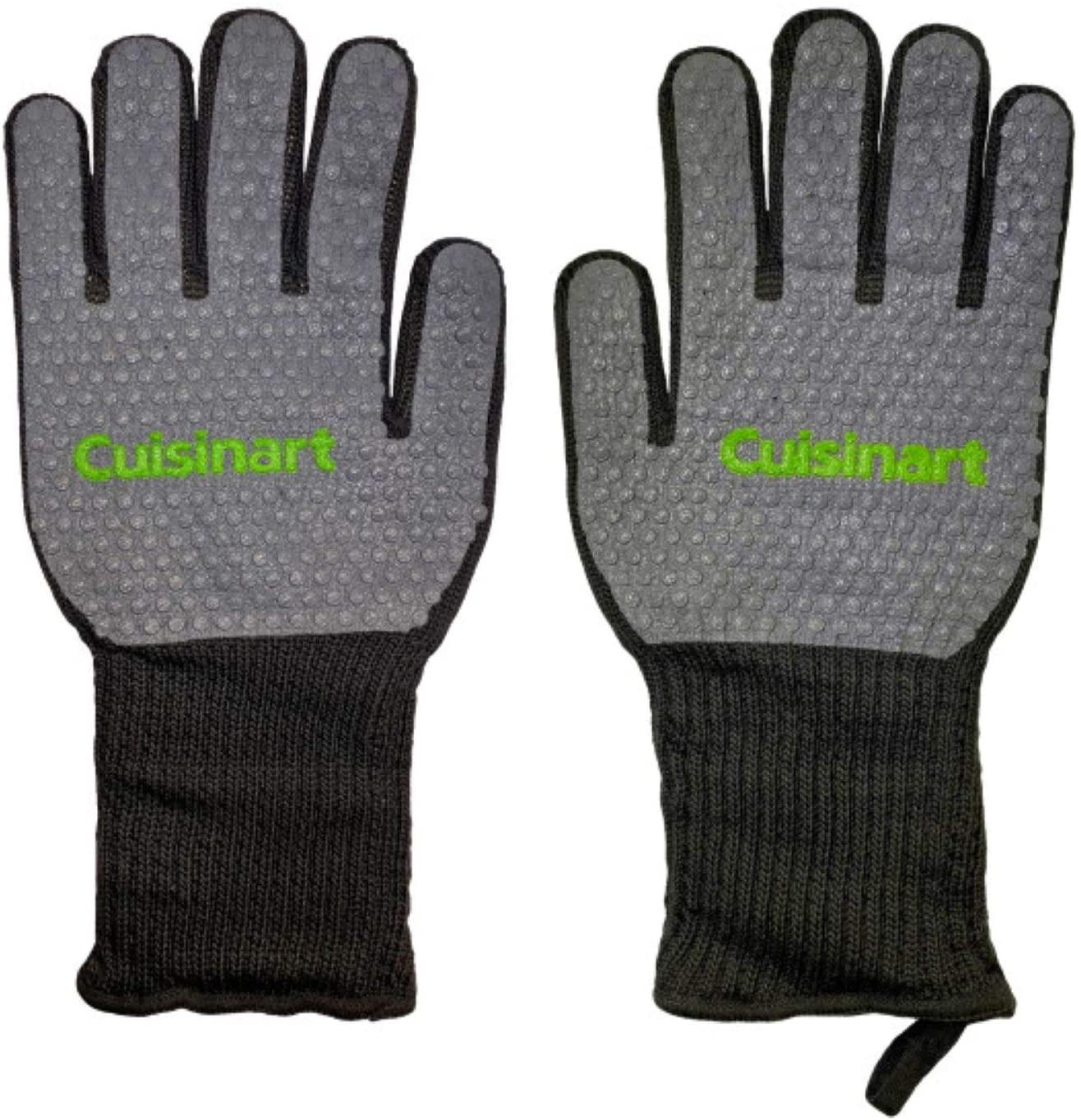 Cuisinart CGM-520 Heat Resistant Silicone Gloves, Black (2-Pack) - JOY2ESpree