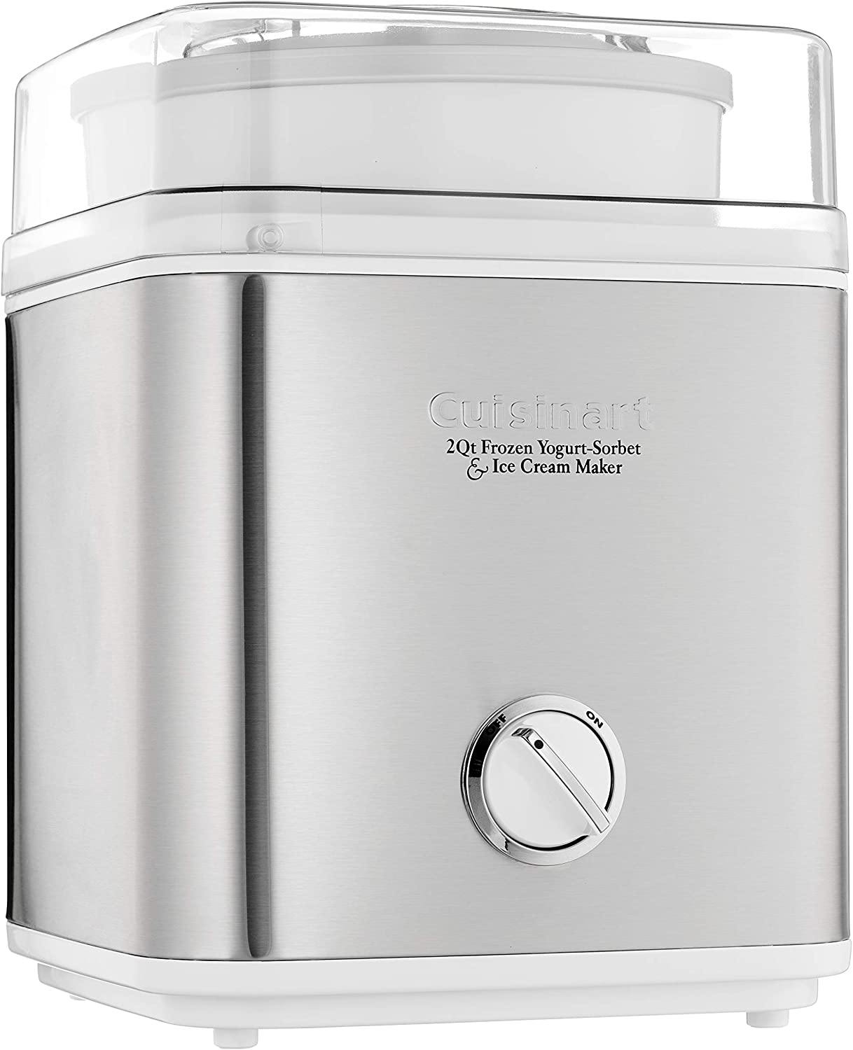 Cuisinart ICE-30BC Pure Indulgence 2-Quart Automatic Frozen Yogurt, Sorbet, and Ice Cream Maker - Silver (ICE-30BCP1) - JOY2ESpree