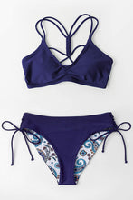 
                        
                          Load image into Gallery viewer, CUPSHE Women's Back Braided Straps Reversible Bottom Strappy Lace Up Bikini Sets
                        
                      