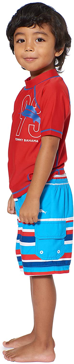 Tommy Bahama Boys' Rashguard and Trunks Swimsuit Set