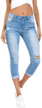 
                        
                          गैलरी व्यूवर में इमेज लोड करें, Resfeber Women's Ripped Boyfriend Jeans Cute Distressed Jeans Stretch Skinny Jeans with Hole
                        
                      