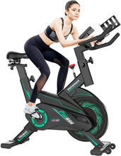 
                        
                          Cargar imagen en el visor de la galería, Pooboo Indoor Cycling Bike Belt Drive Exercise Bike Stationary with Comfortable Seat Cushion, Tablet Holder and LCD Monitor for Home Workout - JOY2ESpree
                        
                      