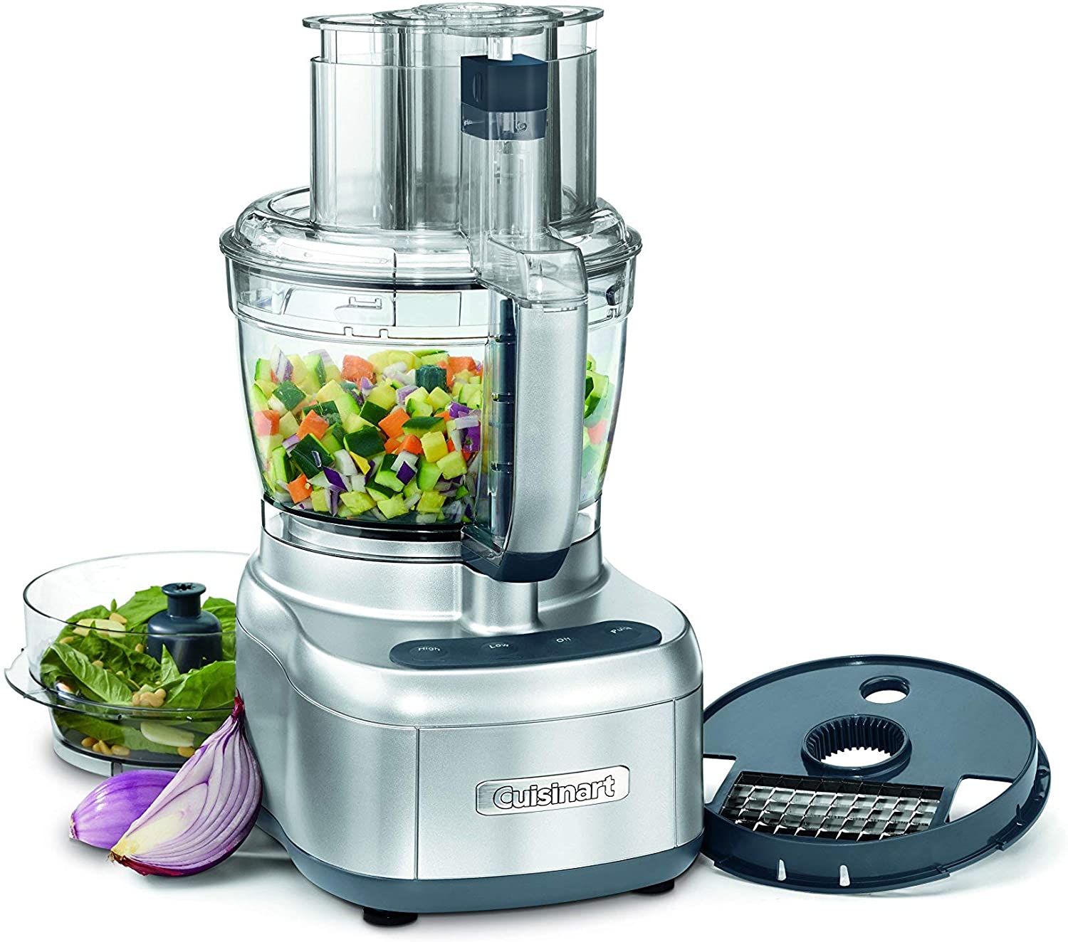 Cuisinart FP-13DSV Elemental 13 Cup Food Processor and Dicing Kit, Silver (Renewed) (Renewed) - JOY2ESpree