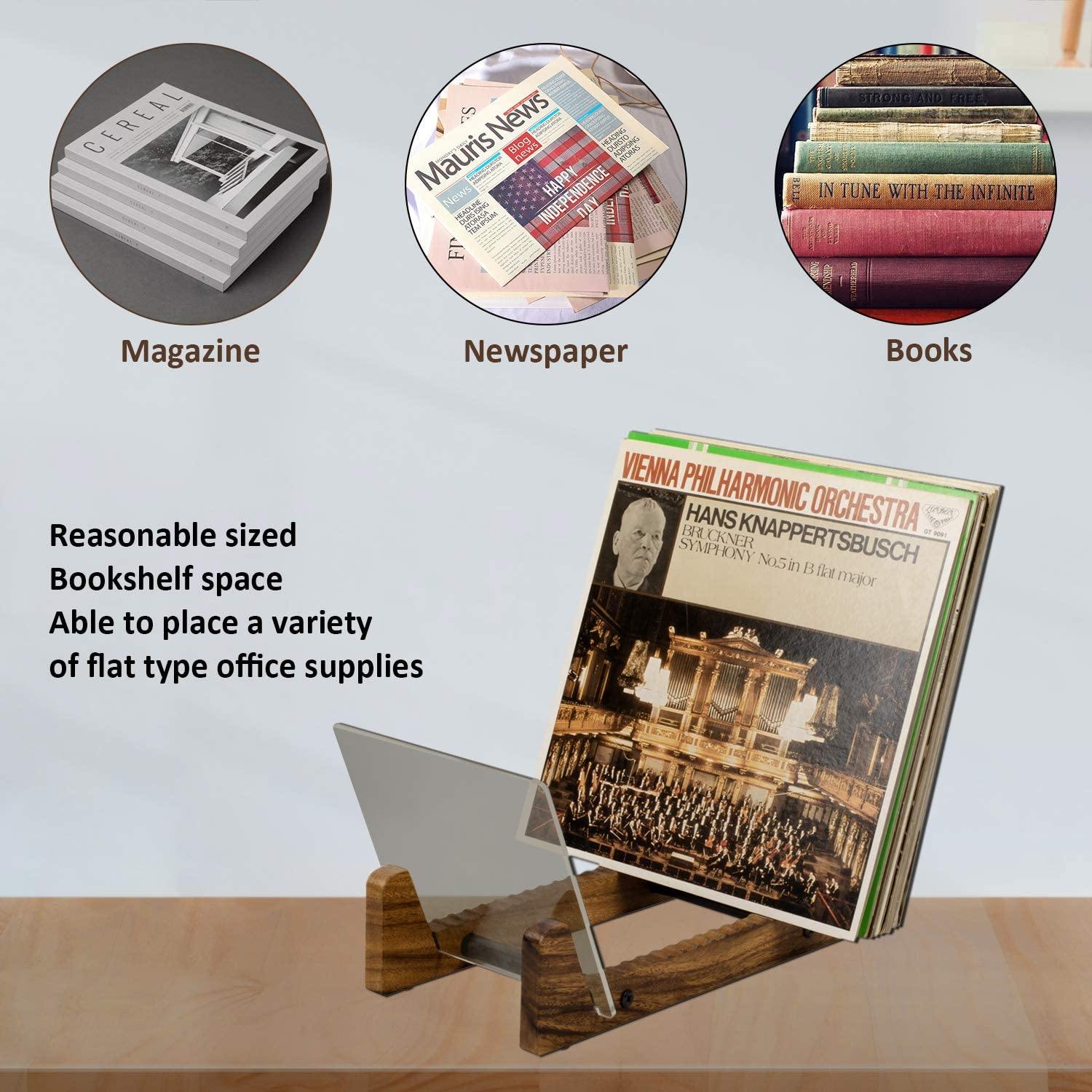 siemsove Vinyl Record Storage Holder-Showcase Your Favorite LPs - JOY2ESpree