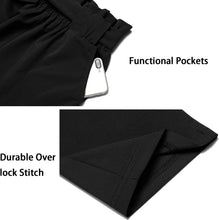 
                        
                          Load image into Gallery viewer, Freeprance Women's Pants Casual Trouser Paper Bag Pants Elastic Waist Slim Pockets
                        
                      