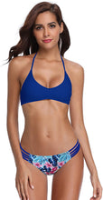 
                        
                          画像をギャラリービューアに読み込む, SHEKINI Women's Floral Printing Cutout Strappy Halter Swimsuits Bikini Suits
                        
                      
