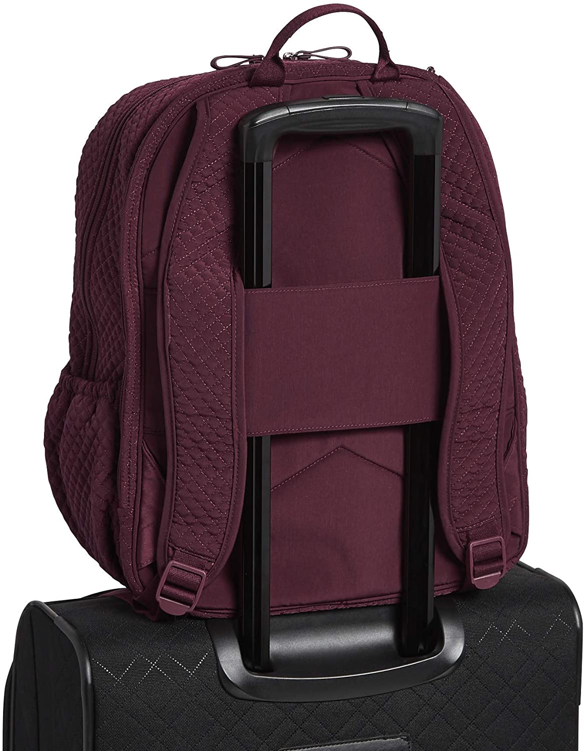 Vera Bradley Women's Microfiber Campus Backpack, Classic Navy, One Size