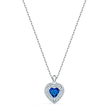 
                        
                          Load image into Gallery viewer, SWAROVSKI Women's One Heart Jewelry Collection, Rhodium Finish, Blue Crystals, Clear Crystals - JOY2ESpree
                        
                      