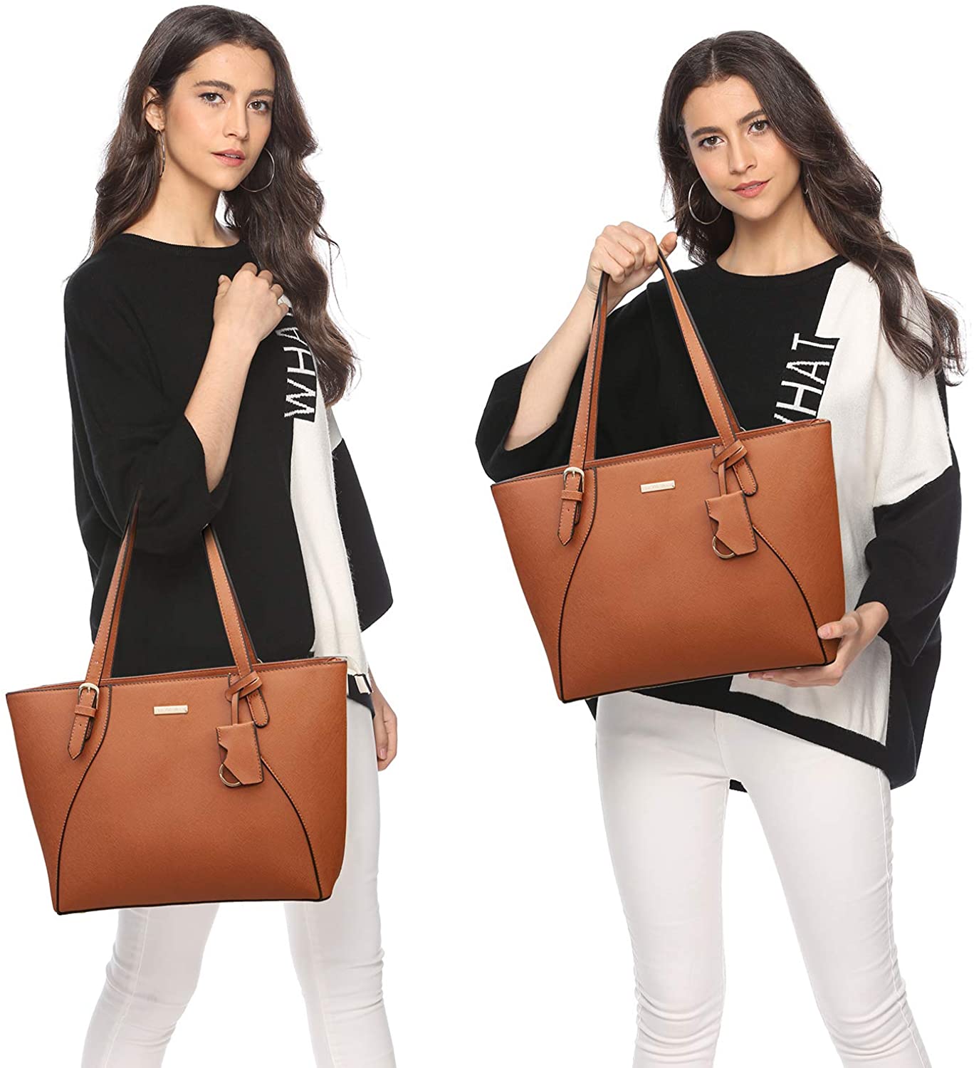 Women Fashion Handbags Wallet Tote Bag Shoulder Bag Top Handle Satchel Purse Set 4pcs