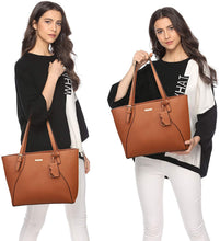 
                        
                          Load image into Gallery viewer, Women Fashion Handbags Wallet Tote Bag Shoulder Bag Top Handle Satchel Purse Set 4pcs
                        
                      