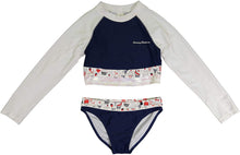 
                        
                          將圖片載入圖庫檢視器 Tommy Bahama Girls' Long Sleeve 2-Piece Rashguard Swimsuit Bathing Suit
                        
                      