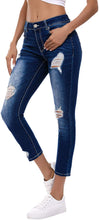 
                        
                          गैलरी व्यूवर में इमेज लोड करें, Resfeber Women's Ripped Boyfriend Jeans Cute Distressed Jeans Stretch Skinny Jeans with Hole
                        
                      