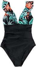 
                        
                          Muat gambar ke penampil Galeri, CUPSHE Women's V Neck One Piece Swimsuit Ruffled Lace Up Monokini
                        
                      