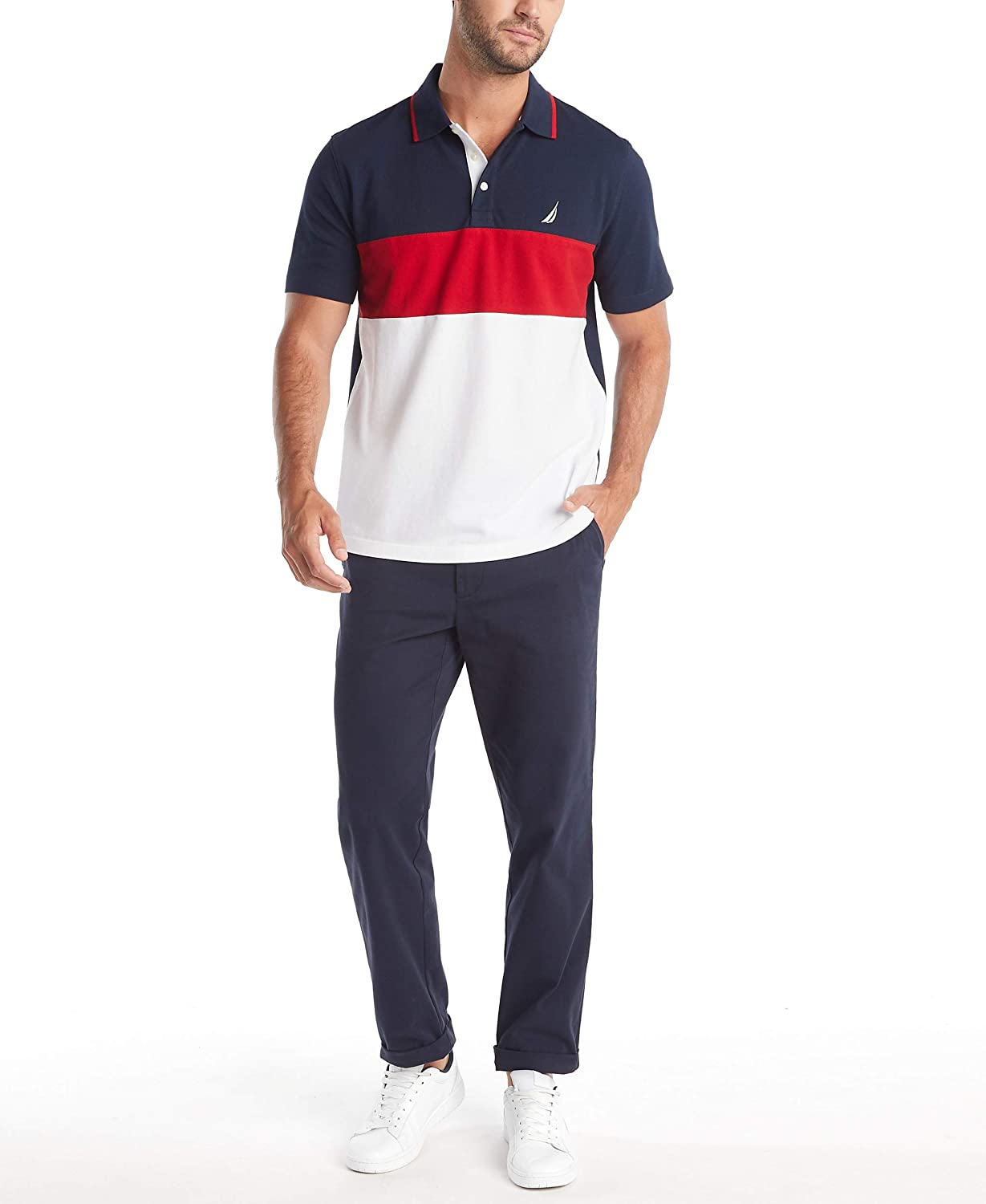 Nautica Men's Short Sleeve Cotton Polo T-Shirt - JOY2ESpree