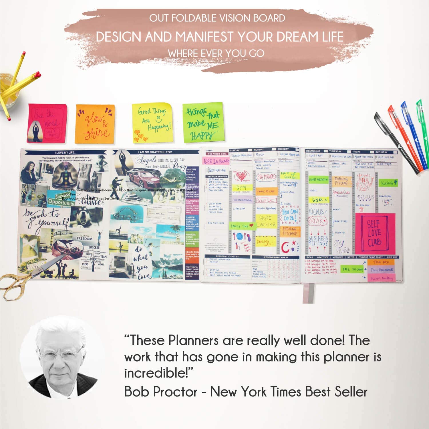 Law of Attraction Planner - Undated Deluxe Weekly, Monthly Planner