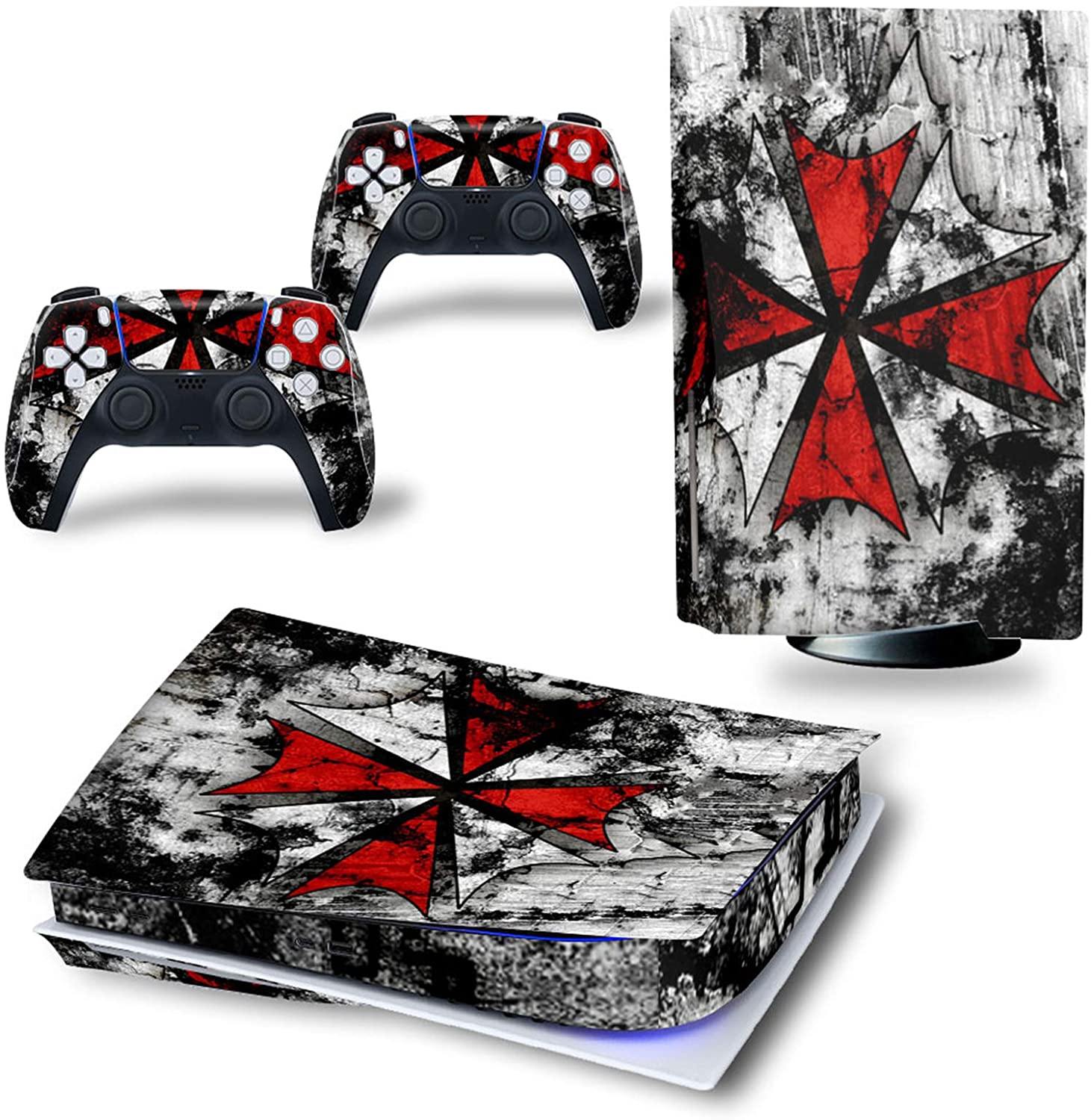 gotor Vinyl Sticker Pattern Decals Skin for PS5 Playstation 5 Console and 2 Controllers Skins (Playstation 5 Digital Edition, Type-E) - JOY2ESpree