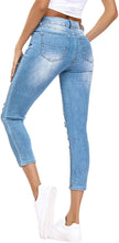 
                        
                          गैलरी व्यूवर में इमेज लोड करें, Resfeber Women's Ripped Boyfriend Jeans Cute Distressed Jeans Stretch Skinny Jeans with Hole
                        
                      