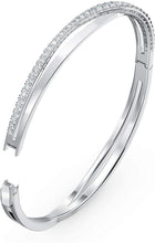 
                        
                          Load image into Gallery viewer, SWAROVSKI Women's Twist Rows Bracelet Collection, Rhodium Finish, Clear Crystals - JOY2ESpree
                        
                      