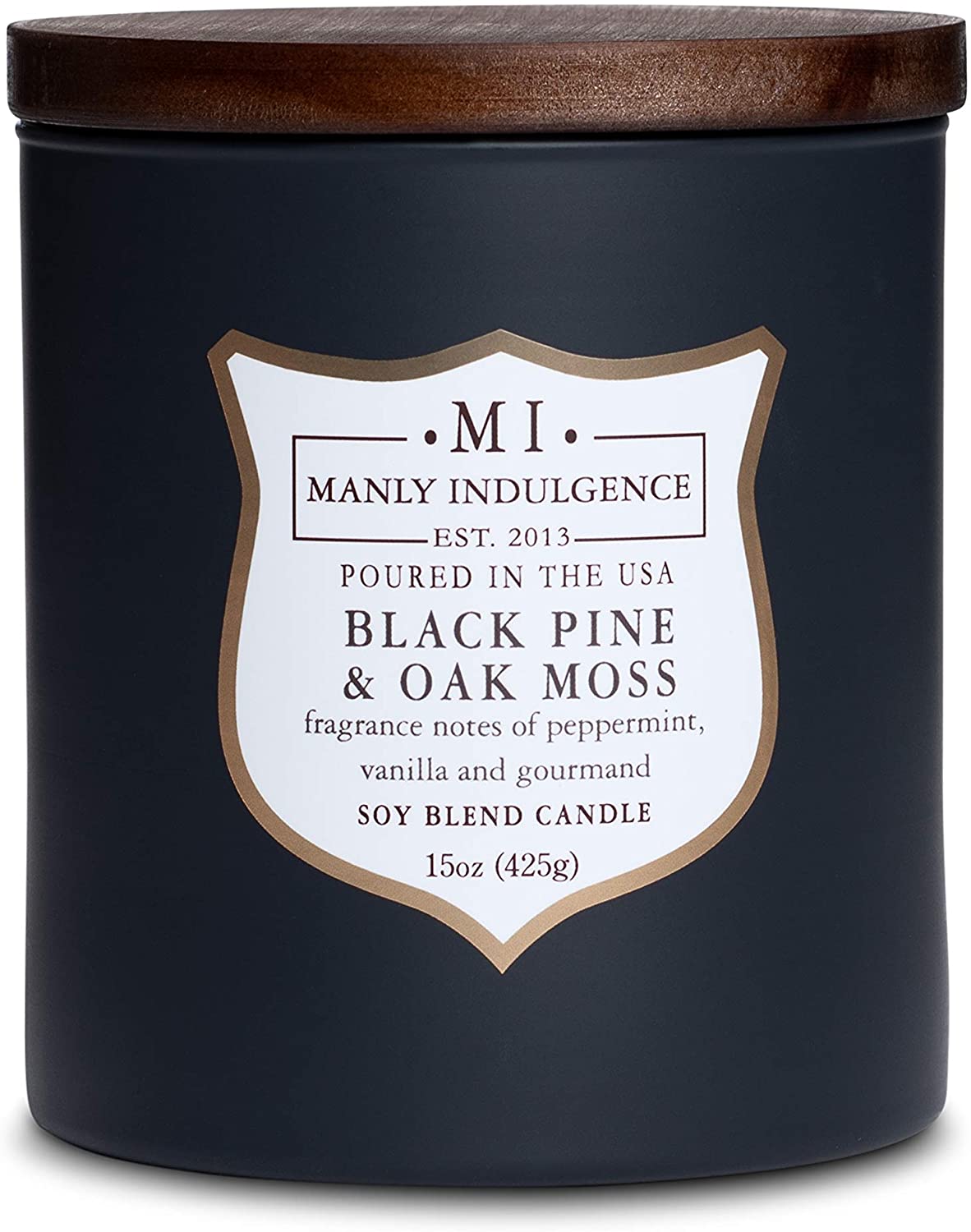 Manly Indulgence Sea Salt & Ginger Scented Jar Candle, 15 Oz, White