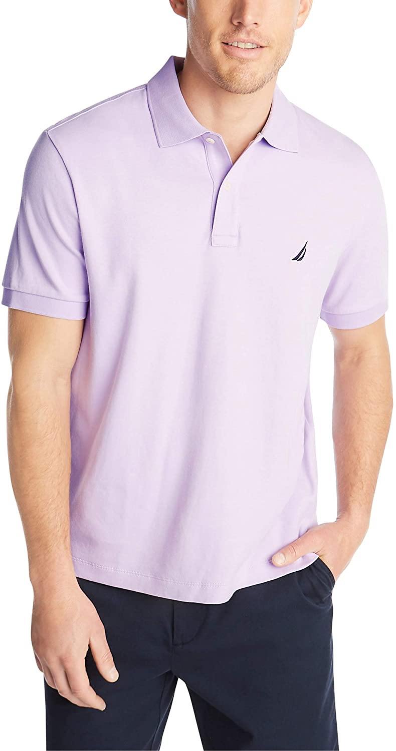Nautica Men's Classic Fit Short Sleeve Solid Soft Cotton Polo Shirt - JOY2ESpree