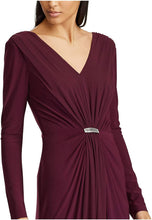
                        
                          Load image into Gallery viewer, LAUREN RALPH LAUREN Womens Embellished V-Neck Evening Dress
                        
                      
