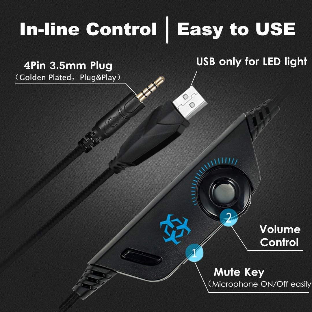 Micolindun Gaming Headset for Xbox One, PS4, PC - JOY2ESpree