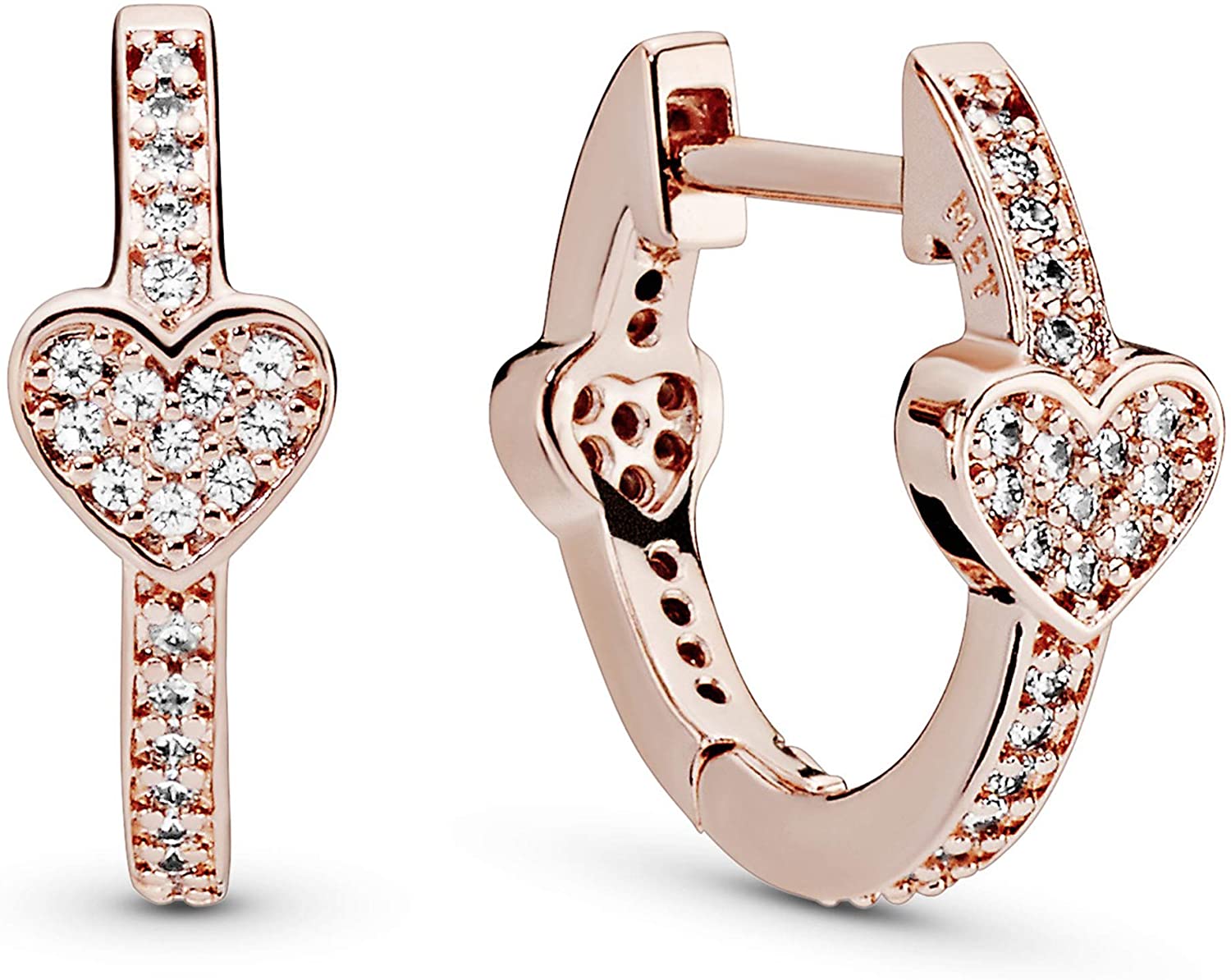 Pandora Rose Alluring Hearts Hoop Earrings - JOY2ESpree