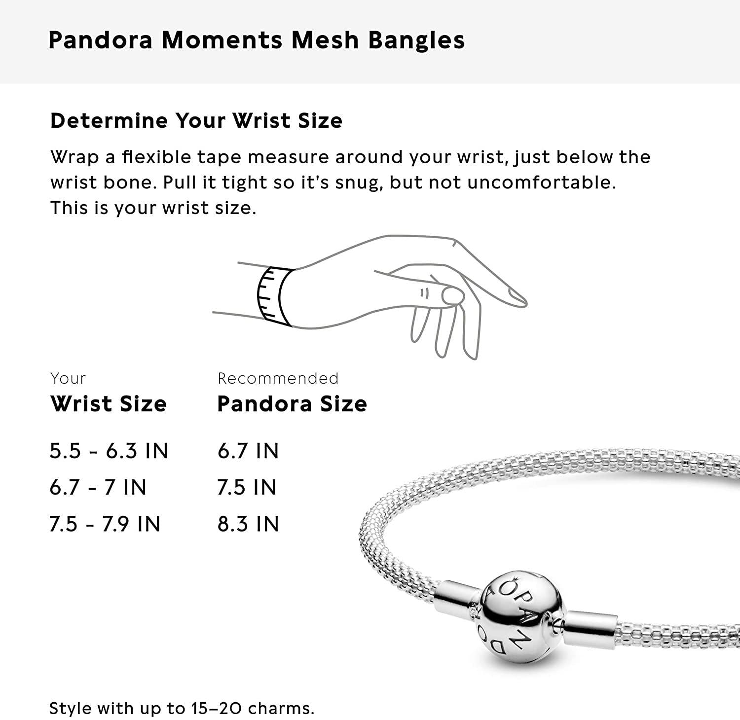 Pandora Jewelry Moments Mesh Charm Sterling Silver Bracelet - JOY2ESpree
