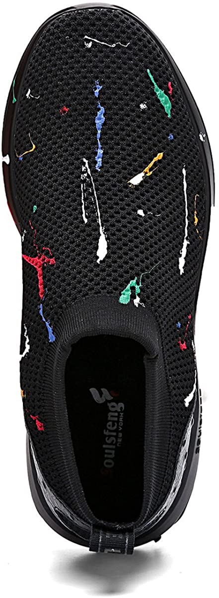 Soulsfeng Mens Running Shoes Mesh Breathable Lightweight Cushioning Training Athletic Sneakers
