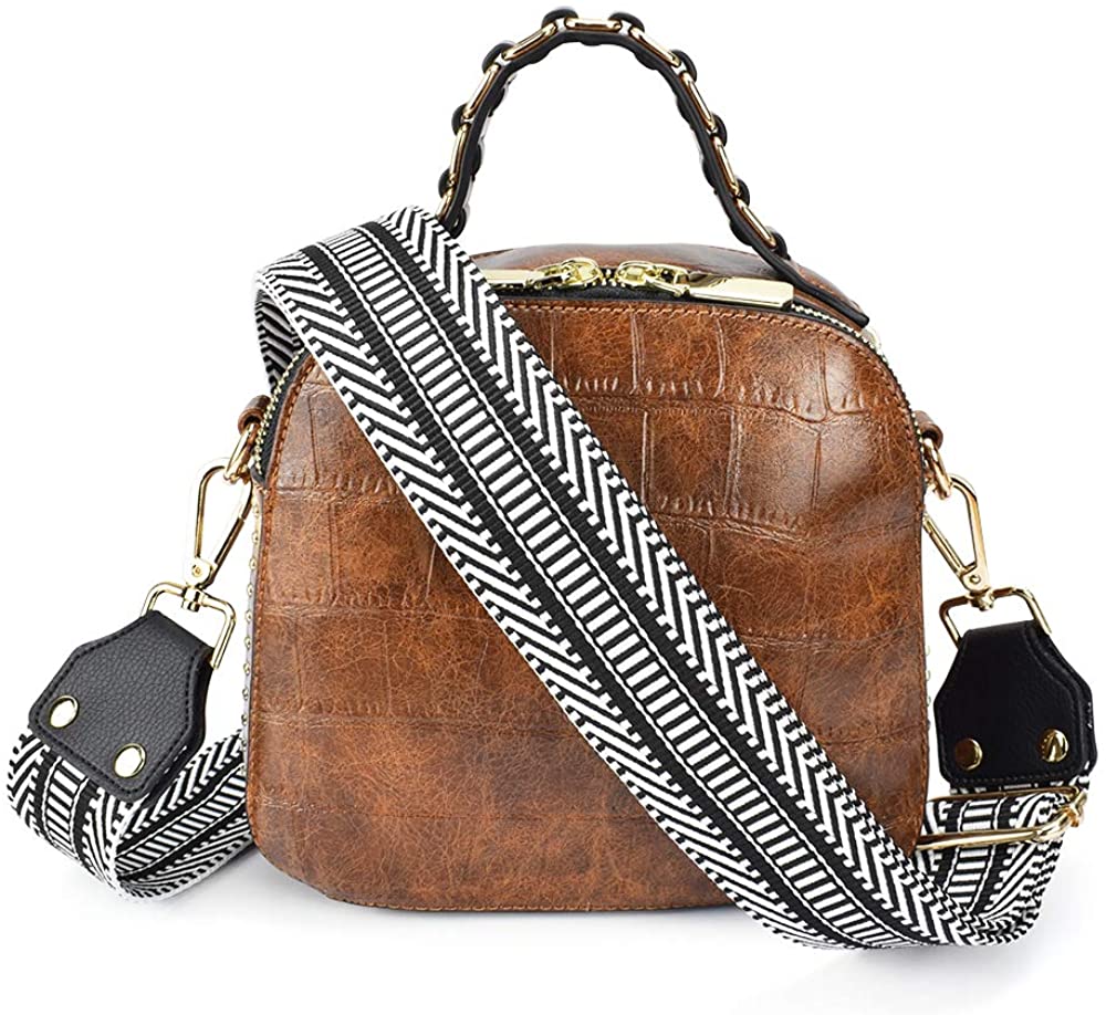 Bag/Purse Strap Replacement Crossbody Shoulder For Women Adjustable Jacquard Woven Cotton Guitar Strap Banjo Strap Style