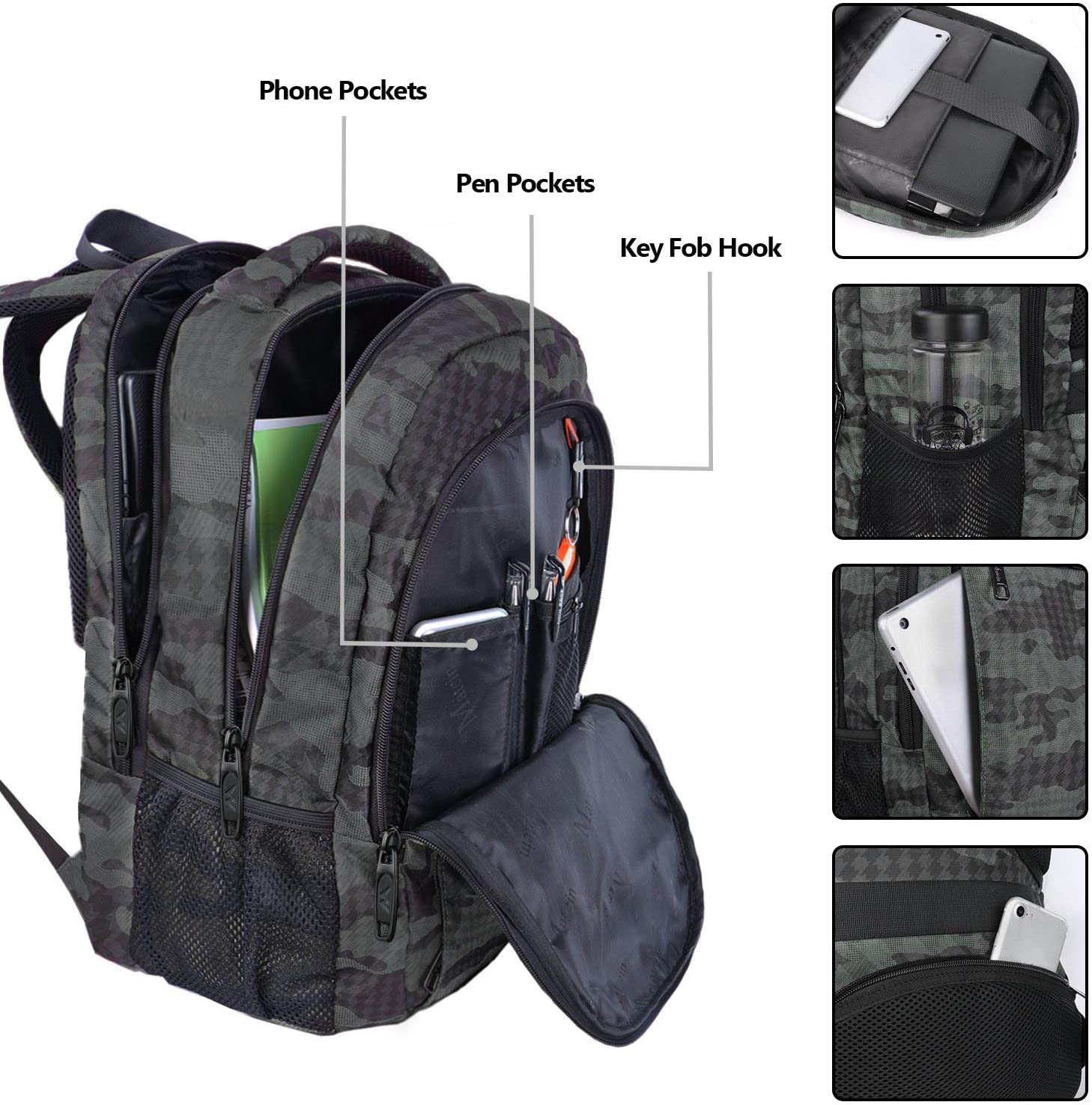Matein Travel Laptop Backpack, Business Anti Theft Slim Durable Laptops Backpack