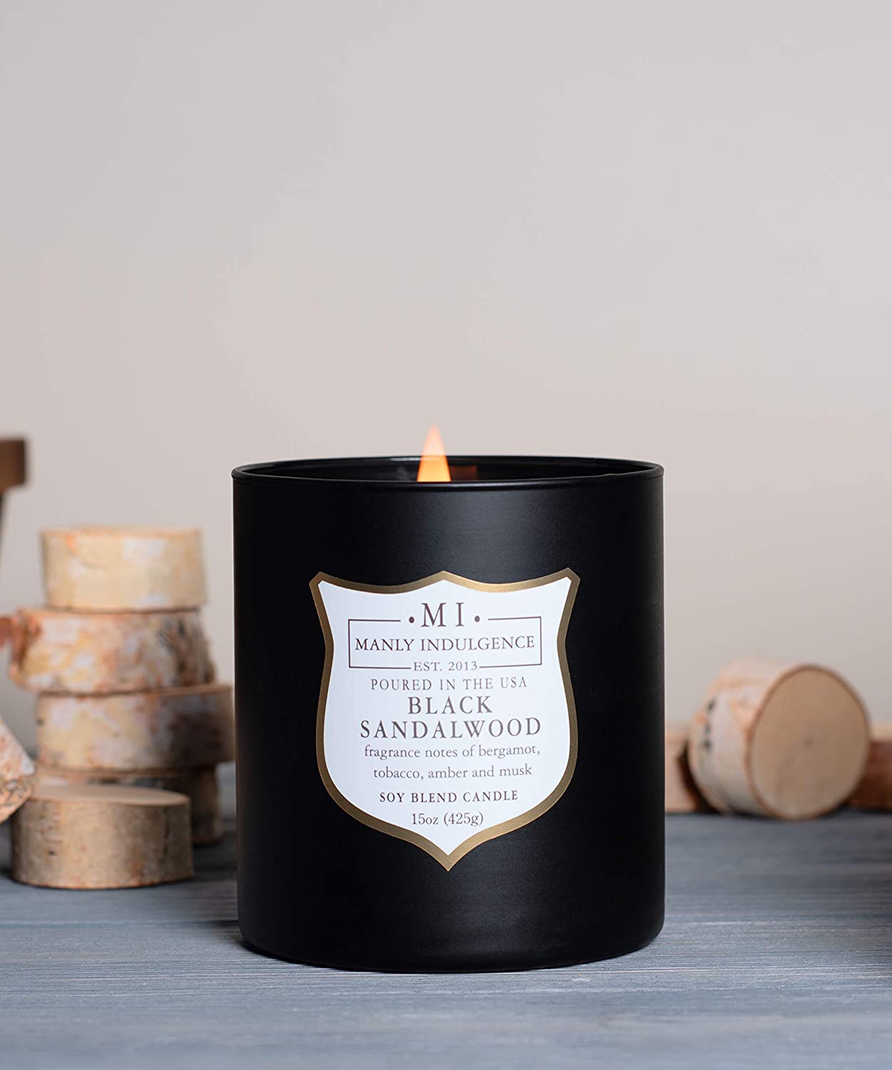 Manly Indulgence Sea Salt & Ginger Scented Jar Candle, 15 Oz, White