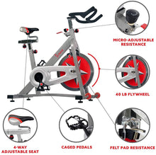 
                        
                          將圖片載入圖庫檢視器 Sunny Health &amp; Fitness Indoor Cycling Exercise Bike with 40 LB Flywheel and Dual Felt Resistance - Pro / Pro II - JOY2ESpree
                        
                      
