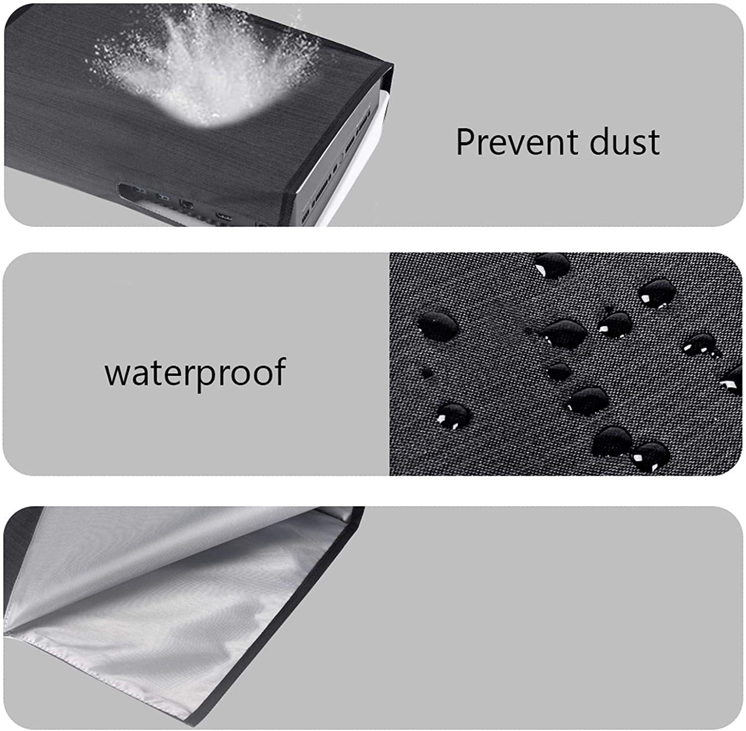 decwang Nylon PS5 Console Dust Cover, Soft Neat Lining Dust Guard for PS5 Console with Cable Port Precision Cut - JOY2ESpree