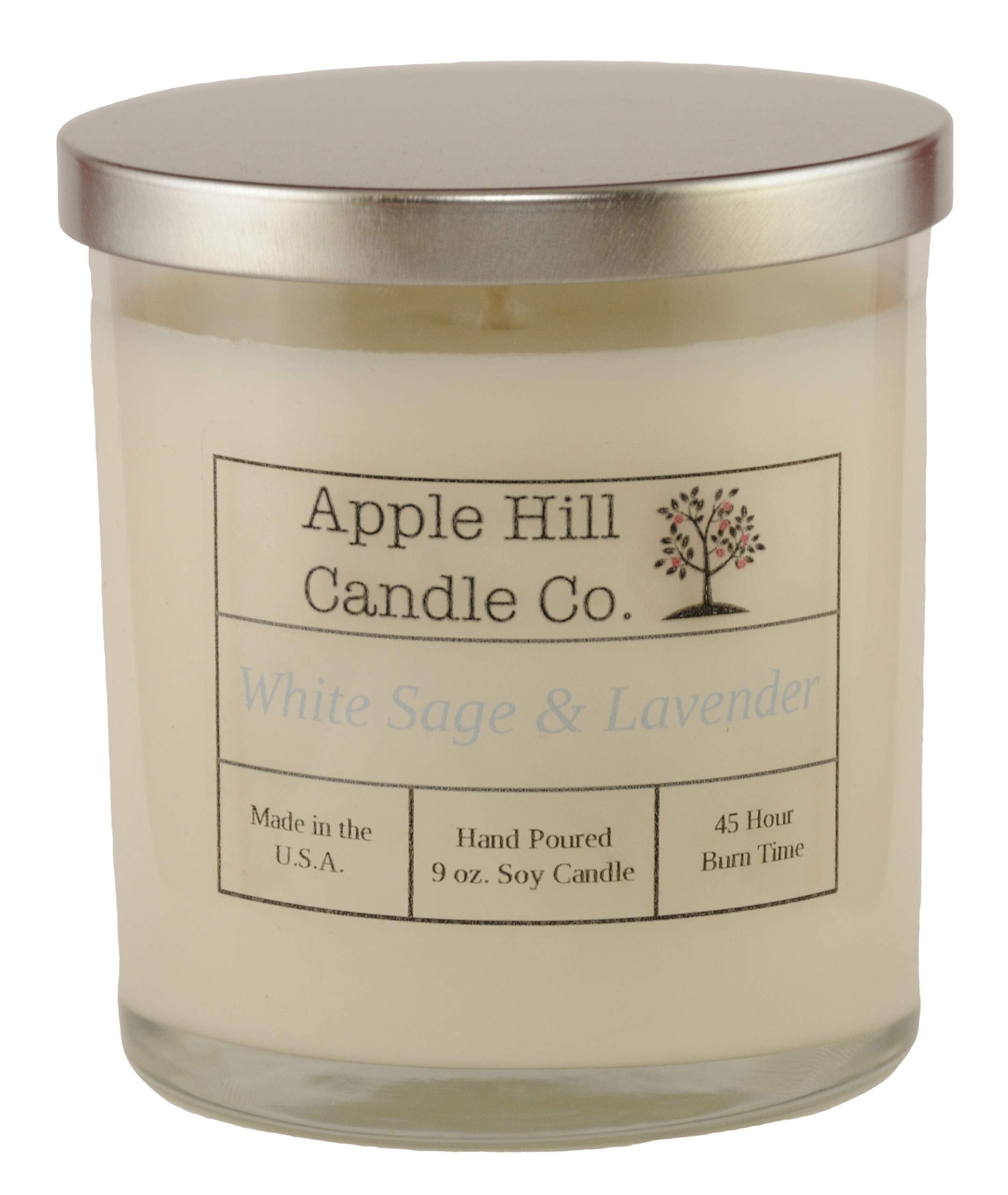 Handmade Natural Soy Candle - White Sage and Lavender (9 oz.)