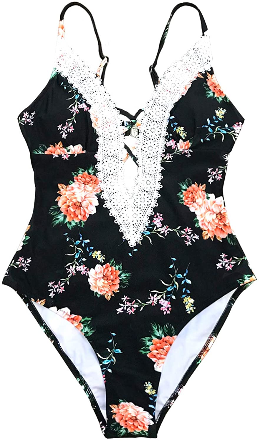 CUPSHE Fashion Women's Ladies Vintage Lace Bikini Sets Beach Swimwear Bathing Suit