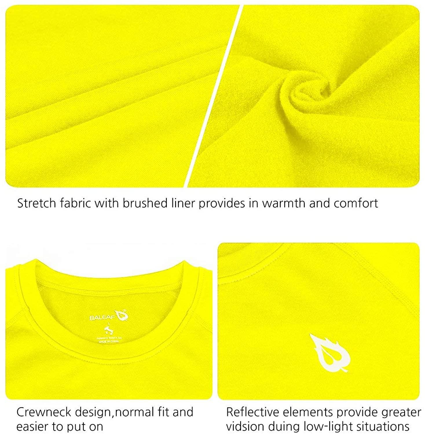 BALEAF Youth Boys'/Girls' Thermal Compression Sports Shirts Long Sleeve Fleece Base Layer Crew Neck