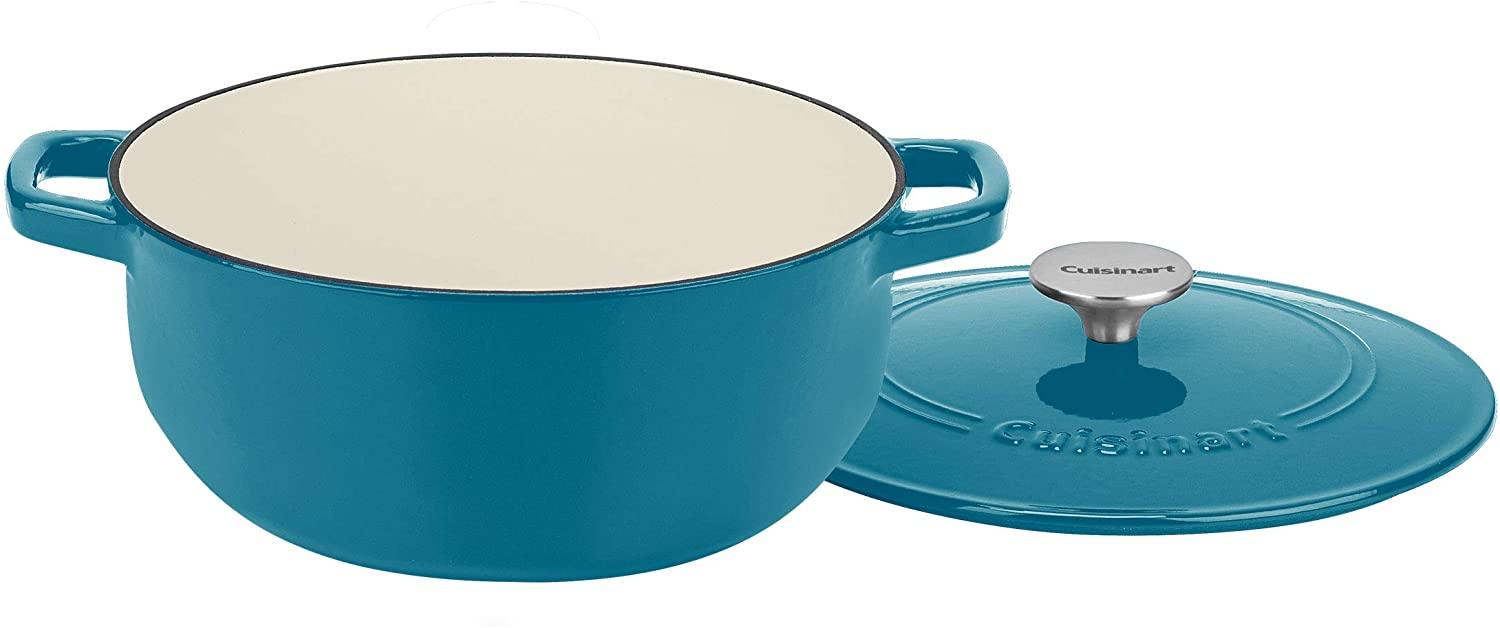 Cuisinart Cast Iron Casserole, Terracotta Orange, 5.5 Quart - JOY2ESpree