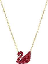 
                        
                          Load image into Gallery viewer, SWAROVSKI Women's Iconic Swan Jewelry Collection, Rose Gold Tone Finish, Red Crystals - JOY2ESpree
                        
                      