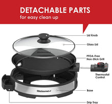 
                        
                          Cargar imagen en el visor de la galería, Elite Gourmet Smokeless Indoor Electric BBQ Grill with Glass Lid Dishwasher Safe - JOY2ESpree
                        
                      