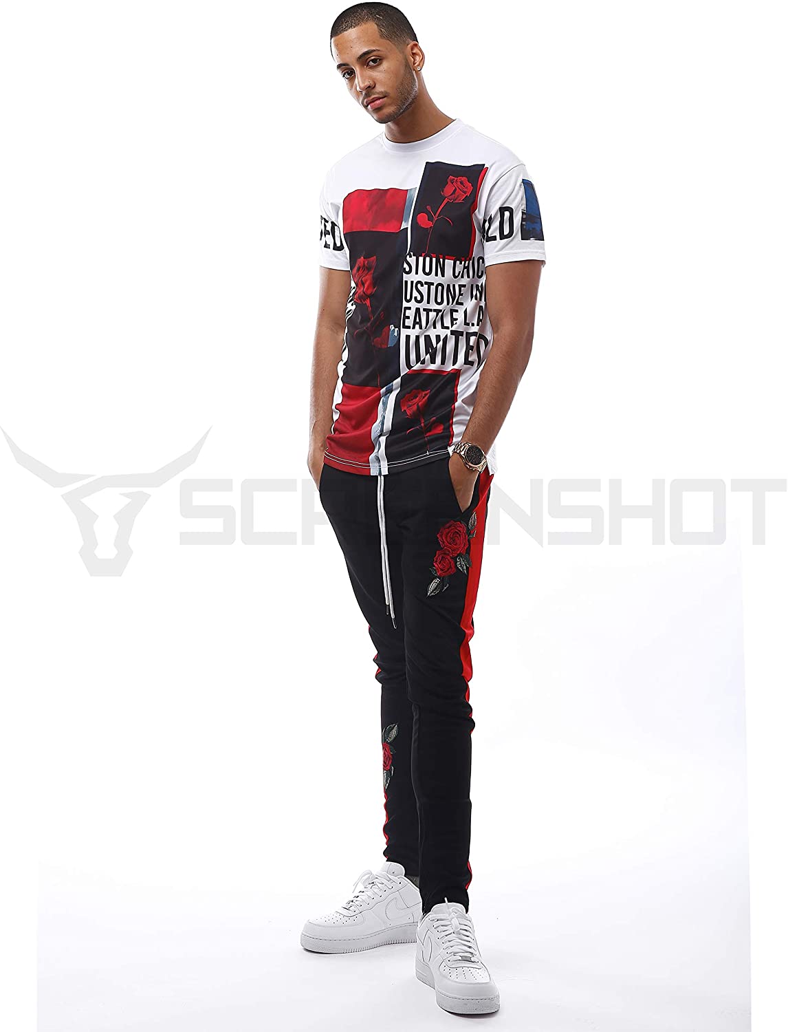 Screenshotbrand Mens Hip Hop Premium Slim Fit Track Pants