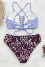 
                        
                          Load image into Gallery viewer, CUPSHE Women’s Bikini Swimsuit Floral Print Lace Up Strappy Two Piece Bathing Suit
                        
                      