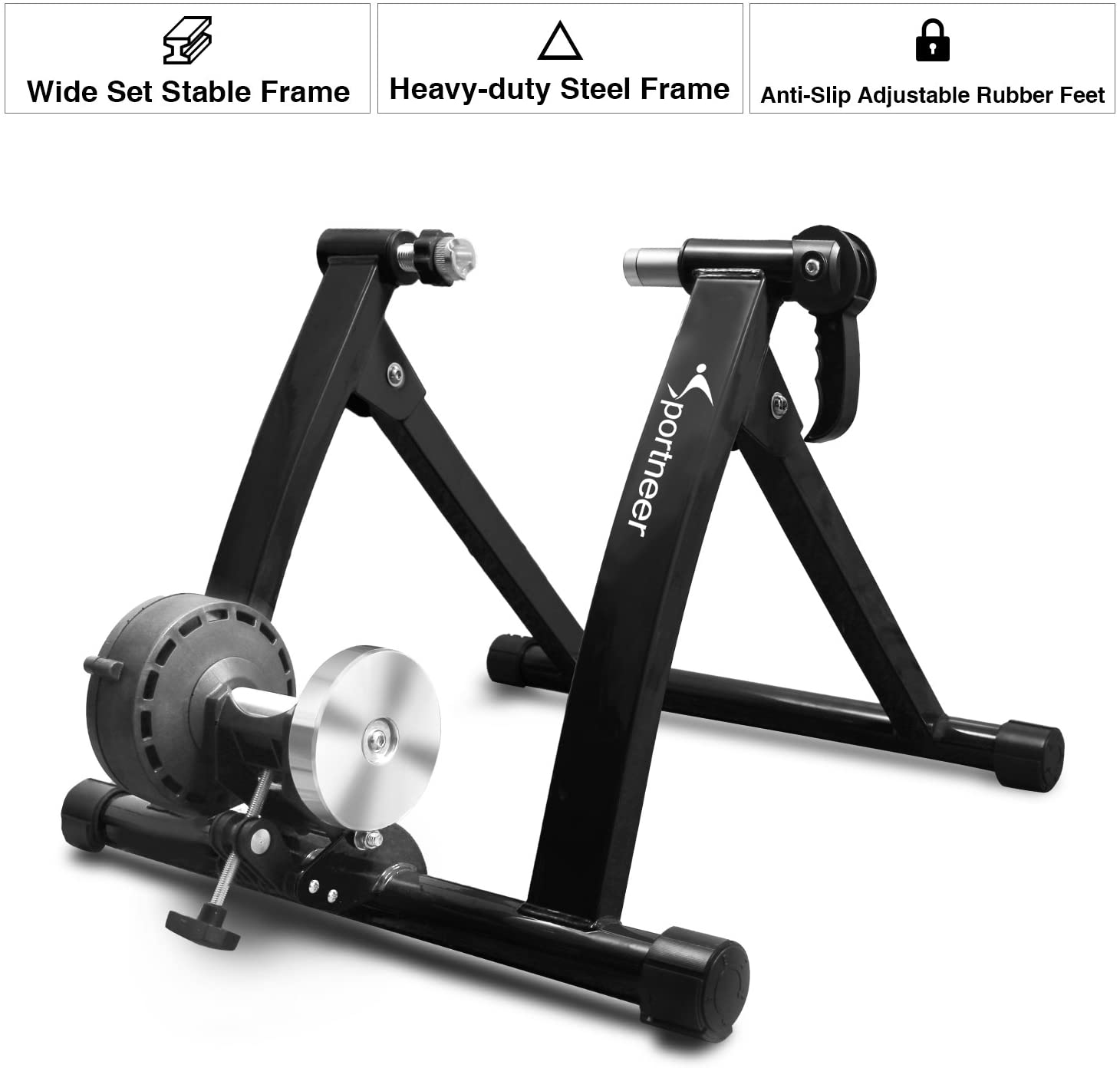 Sportneer Bike Trainer Stand Steel Bicycle Exercise Magnetic Stand