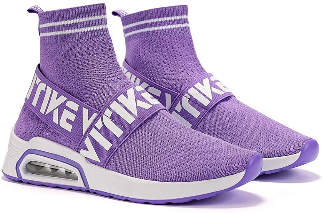 Women's Walking Shoes Running Shoes Socks Platform Fashion Mesh Sneakers Air Cushion Athletic Gym Casual Loafers Dance Hip-hop Shoes