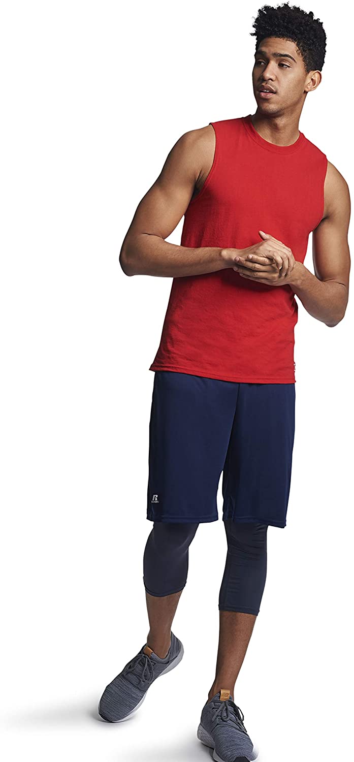 Russell Athletic Men's Cotton Performance Sleeveless Muscle T-Shirt