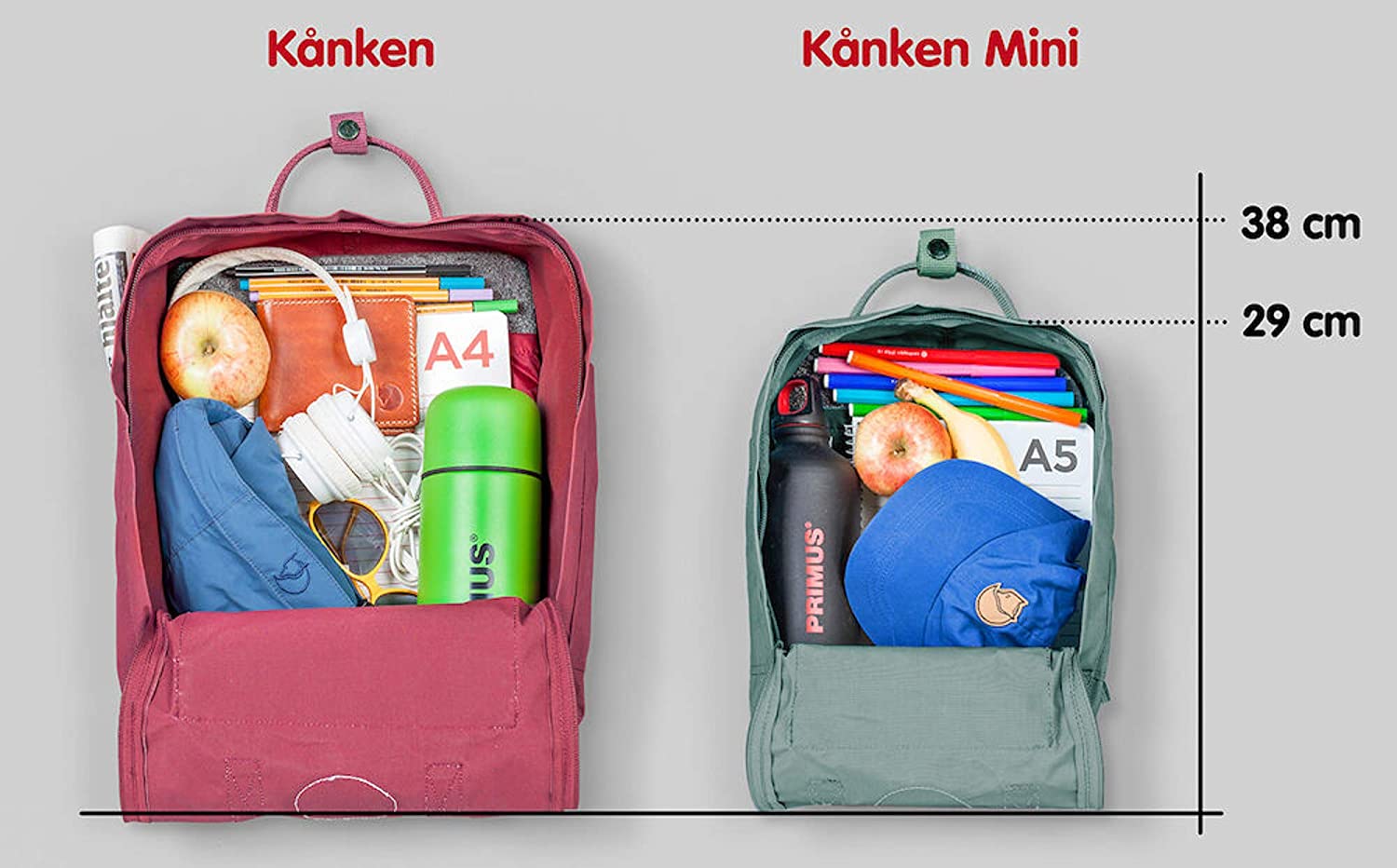 Fjallraven, Kanken Classic Backpack for Everyday, Ox Red
