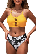 
                        
                          Load image into Gallery viewer, CUPSHE Women’s Bikini Swimsuit Floral Print Lace Up Strappy Two Piece Bathing Suit
                        
                      