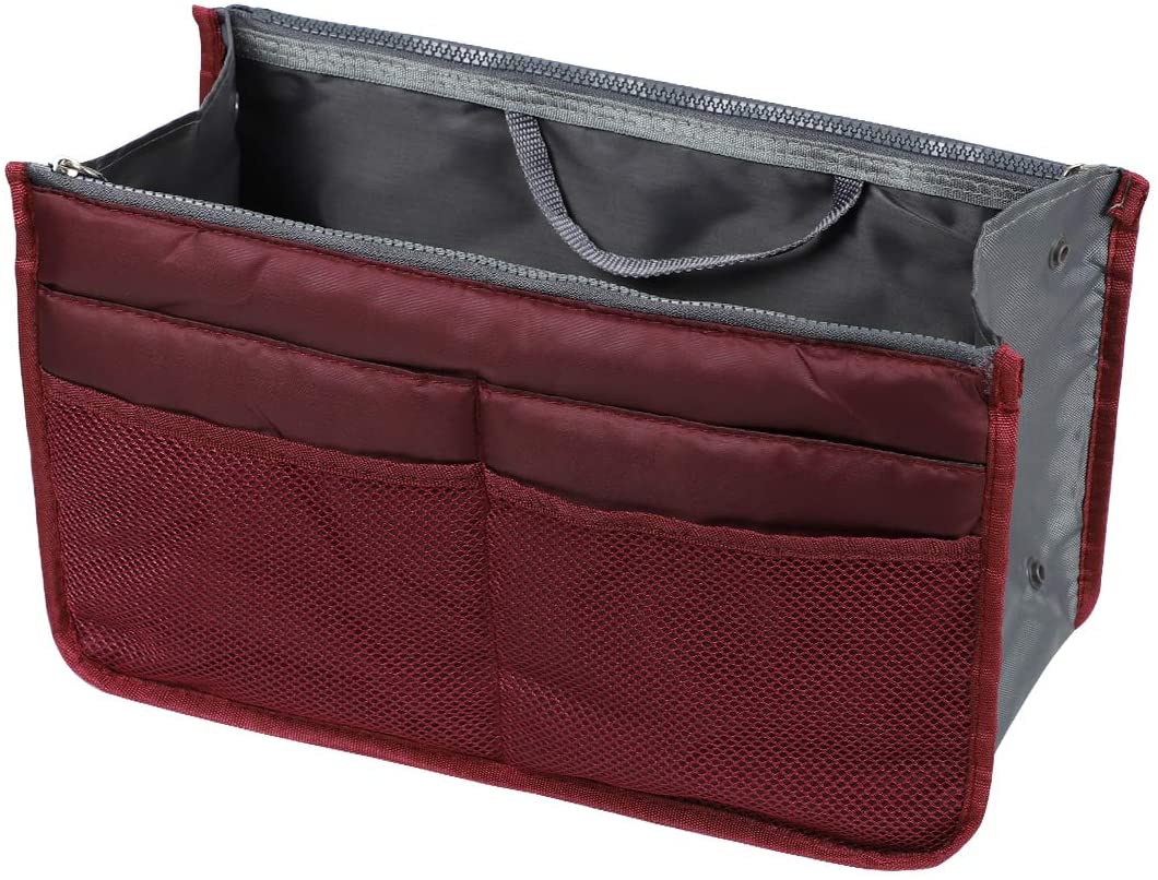 Insert Bag Organizer, Bag in Bag for Handbag Purse Organizer (13 Pockets, Black)