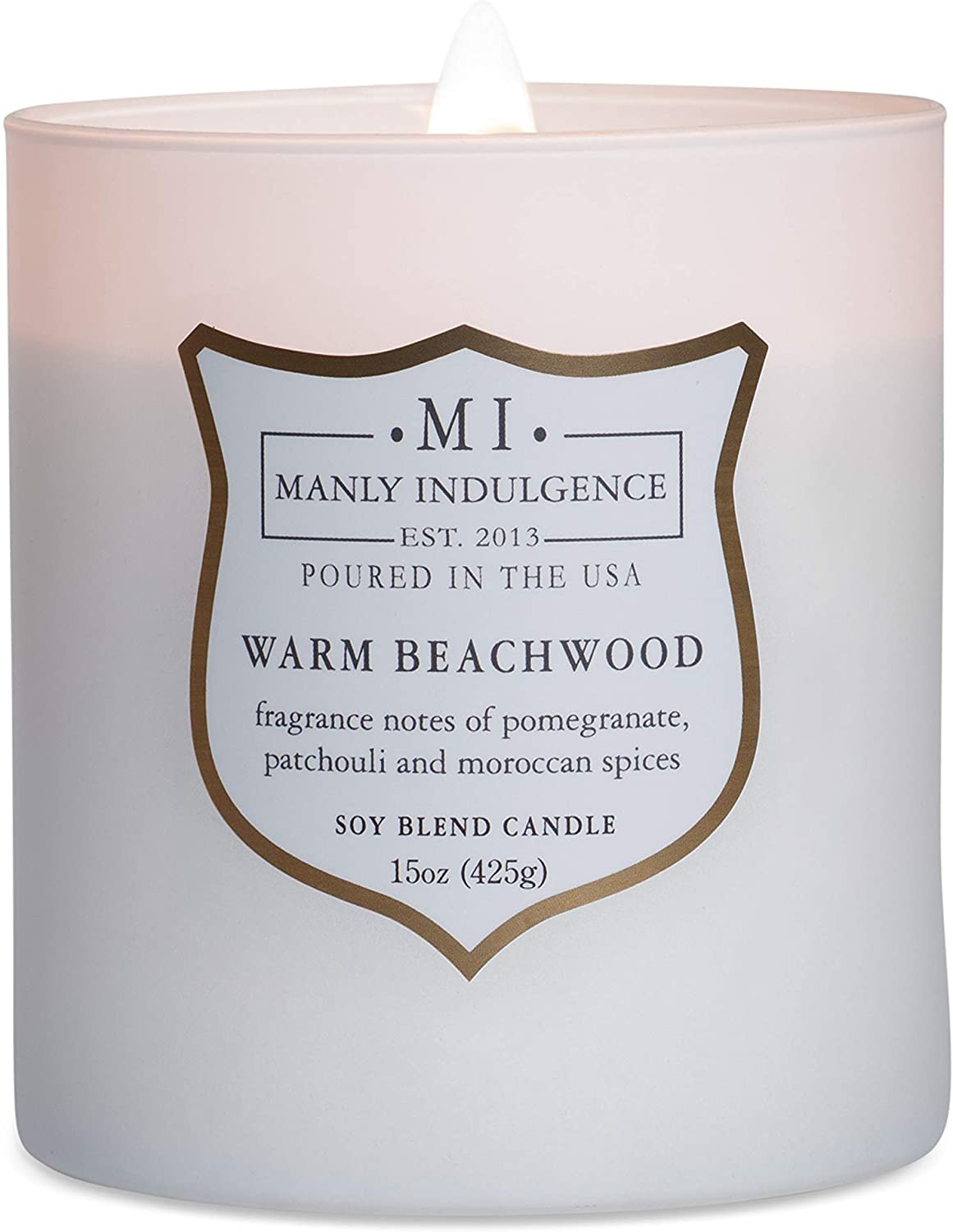Manly Indulgence Sea Salt & Ginger Scented Jar Candle, 15 Oz, White